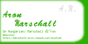 aron marschall business card